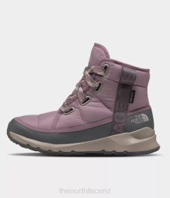 Fawn Grey/Asphalt Grey BP48813 Footwear The North Face ThermoBall Lace Up Luxe Waterproof Boots Women