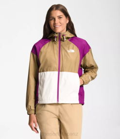Khaki Stone/Purple Cactus Flower/Gardenia White BP48674 Clothing The North Face Hydrenaline Jacket 2000-25'' Length Women