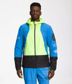 LED Yellow/Super Sonic Blue/TNF Black BP48346 Clothing The North Face Trailwear Wind Whistle Jacket Men