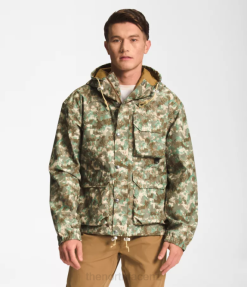 Military Olive StippLED Camo Print BP48296 Clothing The North Face M66 Utility Rain Jacket Men