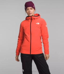 Radiant Orange BP48322 Clothing The North Face Summit Series Casaval Hybrid Hoodie Women