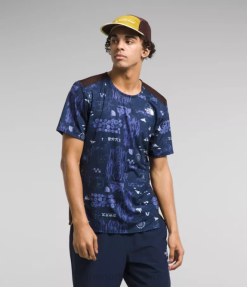 Summit Navy Nature Remix Print BP48882 Clothing The North Face Trailwear Lost Coast Short-Sleeve Men