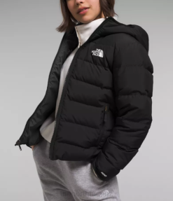 TNF Black BP48627 Clothing The North Face Reversible North Down Hooded Jacket Kids