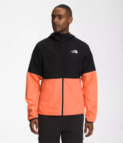 TNF Black/Dusty Coral Orange BP48478 Clothing The North Face Flyweight Hoodie 2.0 Men