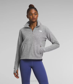 TNF Medium Grey Heather BP48160 Clothing The North Face Alpine Polartec 100 -Zip Cowl Women