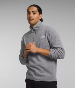 TNF Medium Grey Heather BP48777 Clothing The North Face Alpine Polartec 100 -Zip Men